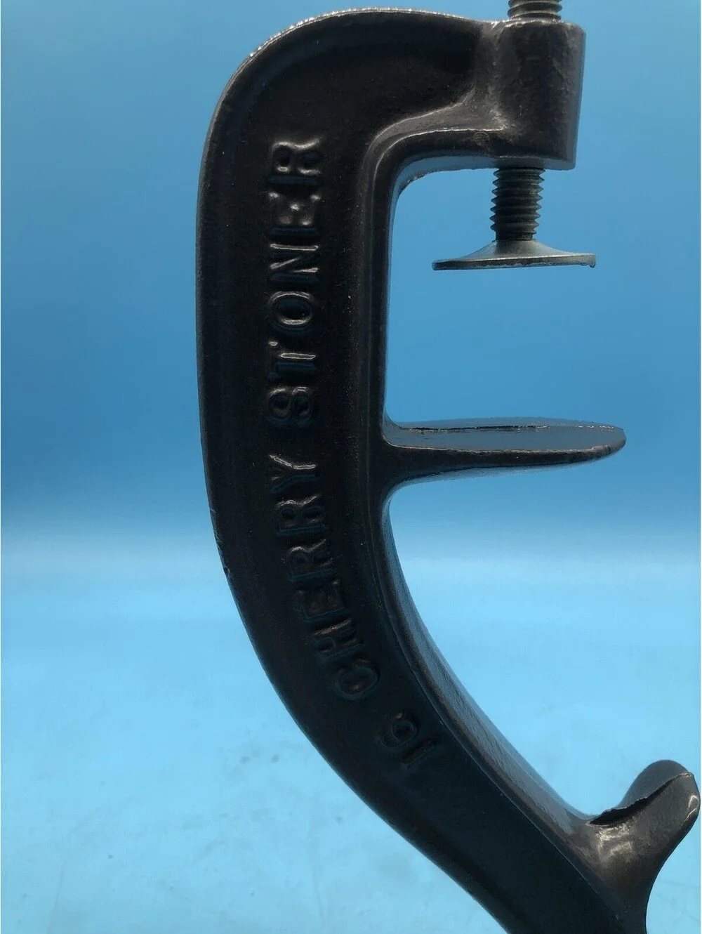 Chop-Rite Two 16 Cherry Stoner Black Cast Iron Clamp On Pitter USA Kitchen Tool